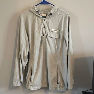 Magellan Outdoors Light Gray Hooded Fishing Pullover